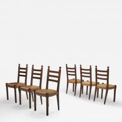 Charles Dudouyt Set of Six Dining Chairs in the manner of Charles Dudouyt France Mid 20th C - 4640333