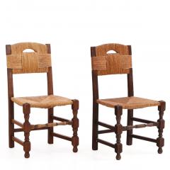 Charles Dudouyt Set of Ten French Dining Chairs in the Manner of Charles Dudouyt C 1940 - 4706220