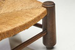 Charles Dudouyt Small Wood and Wicker Turned Chair by Charles Dudouyt France 1940s - 2151841