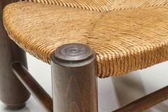 Charles Dudouyt Small Wood and Wicker Turned Chair by Charles Dudouyt France 1940s - 2151842