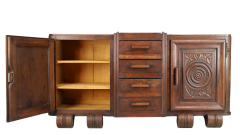 Charles Dudouyt Stunning 1930s Charles Dudouyt brutalist sideboard - 2978012
