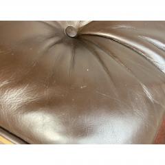 Charles Eames 1970s Brown Leather Eames Ottoman 671 - 1753986