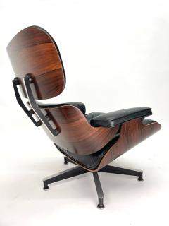 Charles Eames 2nd Generation Eames Lounge Chair Ottoman in Brazilian Rosewood and Leather - 3166273