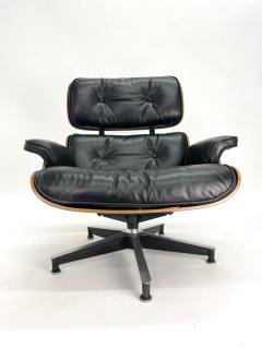 Charles Eames 2nd Generation Eames Lounge Chair Ottoman in Brazilian Rosewood and Leather - 3166275
