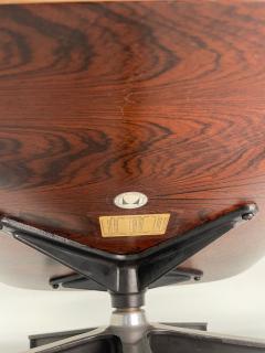 Charles Eames 2nd Generation Eames Lounge Chair Ottoman in Brazilian Rosewood and Leather - 3166282