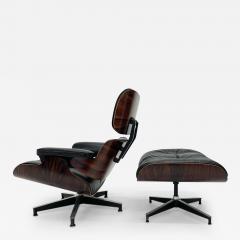 Charles Eames 2nd Generation Eames Lounge Chair Ottoman in Brazilian Rosewood and Leather - 3173613