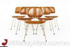 Charles Eames Early Charles and Ray Eames for Herman Miller Walnut DCM Chairs Set of 6 - 2579779
