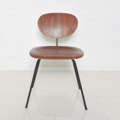 Charles Eames Floating Bent Plywood Chair on Curved Black Iron Frame Modern Eames Style 1950s - 1808210