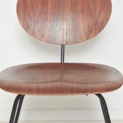Charles Eames Floating Bent Plywood Chair on Curved Black Iron Frame Modern Eames Style 1950s - 1808213
