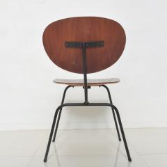 Charles Eames Floating Bent Plywood Chair on Curved Black Iron Frame Modern Eames Style 1950s - 1808215