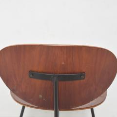 Charles Eames Floating Bent Plywood Chair on Curved Black Iron Frame Modern Eames Style 1950s - 1808216