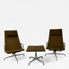 Charles Eames Mid Century Modern Charles Ray Eames Swivel Chairs Ottoman Seating Group - 2522247