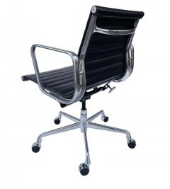 Charles Eames Pair Charles Eames for Herman Miller Aluminum Group Office Chair Black Leather - 2863568