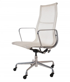Charles Eames Pair of Charles Eames for Herman Miller White Conference Room Office Chairs - 2567866