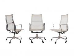 Charles Eames Set of Four Charles Eames for Herman Miller White Conference Room Office Chairs - 1738738