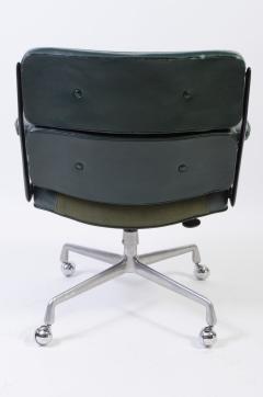 Charles Eames Time Life Chair by Eames for Herman Miller in Green Leather - 243204