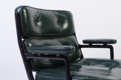 Charles Eames Time Life Chair by Eames for Herman Miller in Green Leather - 243206