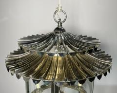 Charles Edwards Nickel Glass Chandelier made in England by Charles Edwards - 3153222