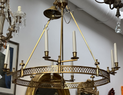 Charles Edwards Regency Style Charles Edwards Brass Frieze Chandelier - 3870468