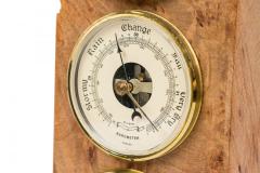 Charles Elkan Rustic Burl Wood Three Dial Clock and Weather Station - 4672650