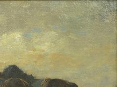 Charles Emile Jacque Preparing the Plow French Antique Barbizon Painting by Charles Emile Jacque - 1125207