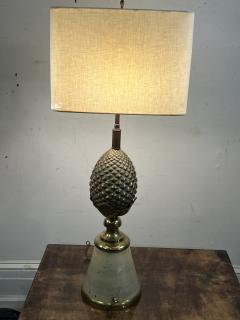 Charles Fils HOLLYWOOD REGENCY BRASS PINEAPPLE LAMP IN THE MANNER OF MAISON CHARLES - 3636773