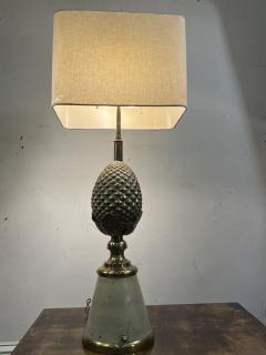 Charles Fils HOLLYWOOD REGENCY BRASS PINEAPPLE LAMP IN THE MANNER OF MAISON CHARLES - 3636776