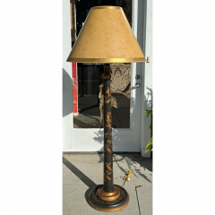 Charles Fradin Chinoiserie Black Gold Floor Lamp - 3499660