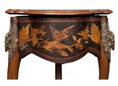 Charles Guillaume Diehl Rare French Art Nouveau Marquetry Table by Charles Guillaume Diehl circa 1878 - 568547