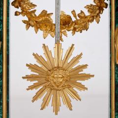 Charles Guillaume Mani re Rare and large ormolu mounted malachite mantel clock signed Mani re - 3403224