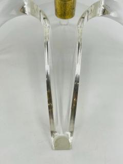 Charles Hollis Jones 1960s Sculptural Vanity Stool in Lucite Brass by Charles Hollis Jones - 3067898