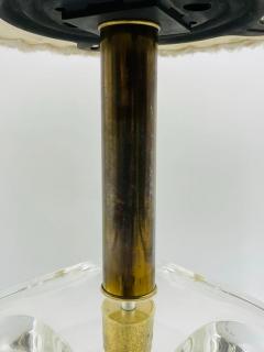Charles Hollis Jones 1960s Sculptural Vanity Stool in Lucite Brass by Charles Hollis Jones - 3067899