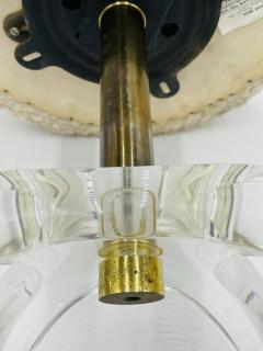Charles Hollis Jones 1960s Sculptural Vanity Stool in Lucite Brass by Charles Hollis Jones - 3067901