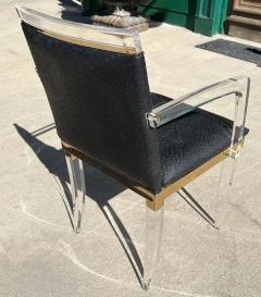 Charles Hollis Jones A Set of Four Lucite and Brass Armchairs by Charles Hollis Jones - 4432568