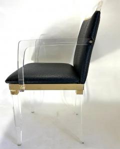 Charles Hollis Jones A Set of Four Lucite and Brass Armchairs by Charles Hollis Jones - 4432570