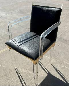 Charles Hollis Jones A Set of Four Lucite and Brass Armchairs by Charles Hollis Jones - 4432571