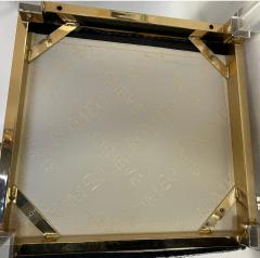 Charles Hollis Jones A Set of Four Lucite and Brass Armchairs by Charles Hollis Jones - 4432572