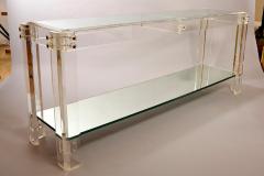 Charles Hollis Jones Acrylic glass and mirror console c1970 att Hollis Jones - 4340734