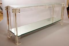 Charles Hollis Jones Acrylic glass and mirror console c1970 att Hollis Jones - 4340741