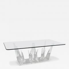 Charles Hollis Jones American Modern Lucite and Glass Dining or Center Table Charles Hollis Jones - 4198920