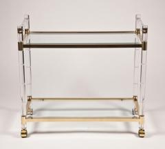 Charles Hollis Jones Brass Lucite Bar Cart - 840364