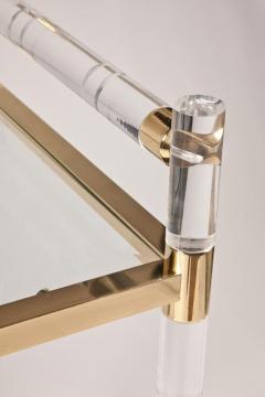 Charles Hollis Jones Brass Lucite Bar Cart - 840367