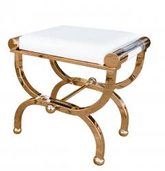 Charles Hollis Jones Brass and Lucite Empire Style Benches by Charles Hollis Jones - 75923