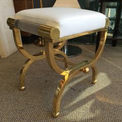 Charles Hollis Jones Brass and Lucite Empire Style Benches by Charles Hollis Jones - 75930