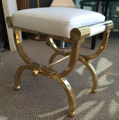 Charles Hollis Jones Brass and Lucite Empire Style Benches by Charles Hollis Jones - 75934