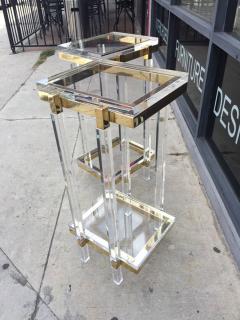 Charles Hollis Jones Brass and Lucite Side Tables or Pedestals by Charles Hollis Jones - 84178