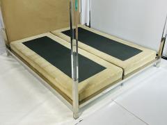 Charles Hollis Jones Cal King 4 Poster Bed in Polished Nickel Lucite by Charles Hollis Jones - 4129004