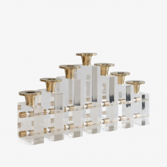 Charles Hollis Jones Charles Hollis Jones Candle Holder Candelabra in Brass Lucite - 1623484