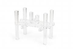 Charles Hollis Jones Charles Hollis Jones Contemporary American Clear Lucite Dining Table Base - 4272604