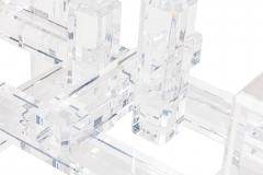Charles Hollis Jones Charles Hollis Jones Contemporary American Clear Lucite Dining Table Base - 4272605
